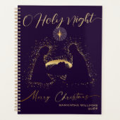 2025 Calendar Nativity Manger O Holy Night Script プランナー手帳 (正面)