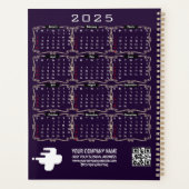 2025 Calendar Nativity Manger O Holy Night Script プランナー手帳 (裏面)