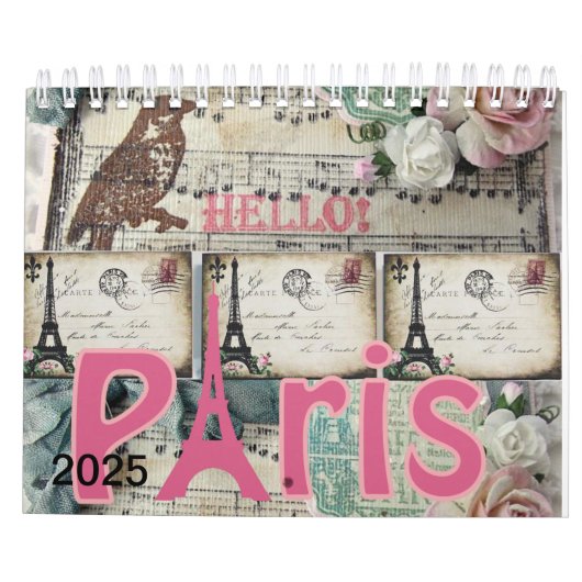 2025 Calendar Paris，フランス カレンダー (裏面)
