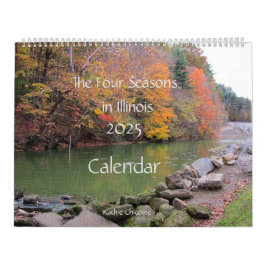 2025 Calendar The Four Seasons in Illinois カレンダー