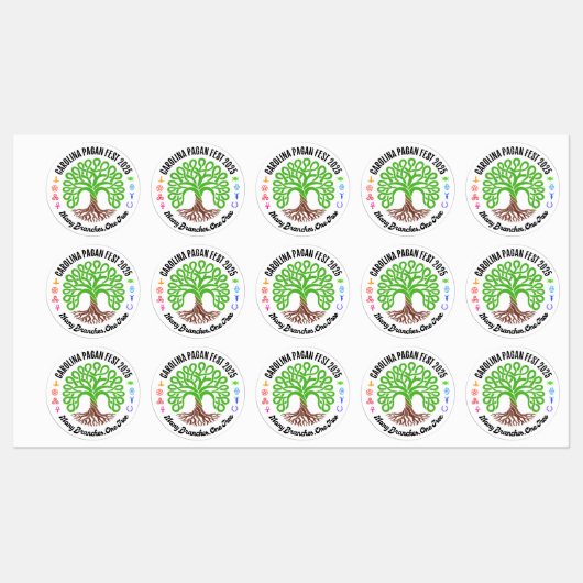 2025 Carolina 異教の Fest防水シール ラベル (シート)