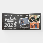 2025 Chalkboard Sketch 3写真卒業パーティー 横断幕 (横)