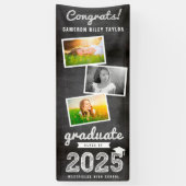 2025 Chalkboard Sketch 3写真卒業パーティー 横断幕 (縦)