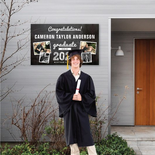 2025 Chalkboard Sketch 4写真卒業パーティー 横断幕