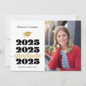 2025 Christian金ゴールド卒業写真のお知らせ 案内状 (正面)