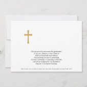 2025 Christian Black金ゴールド写真卒業 案内状 (裏面)