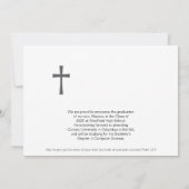 2025 Christian Black Red Photo卒業 案内状 (裏面)