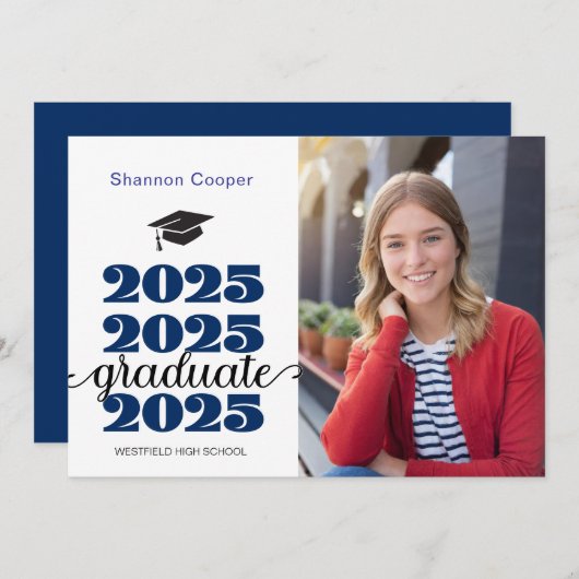 2025 Christian Blue卒業写真の発表 案内状 (正面/裏面)