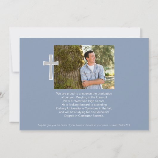 2025 Christian Blue卒業写真の発表 案内状 (裏面)