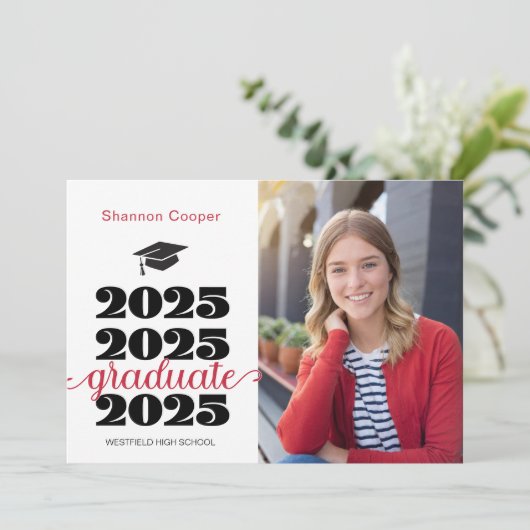 2025 Christian Red Graduation写真発表 案内状 (スタンド正面)