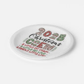 2025 Christmas Crew Family Matching Outfit Xmas  ペーパープレート (アングル)