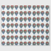 2025 Christmas Ginger Jars Jar Wreath ラッピングペーパー (フラット)