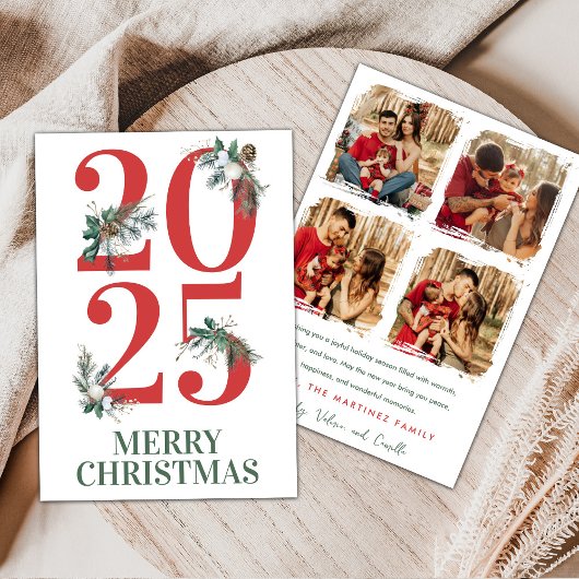 2025 Christmas Photo Card 招待状