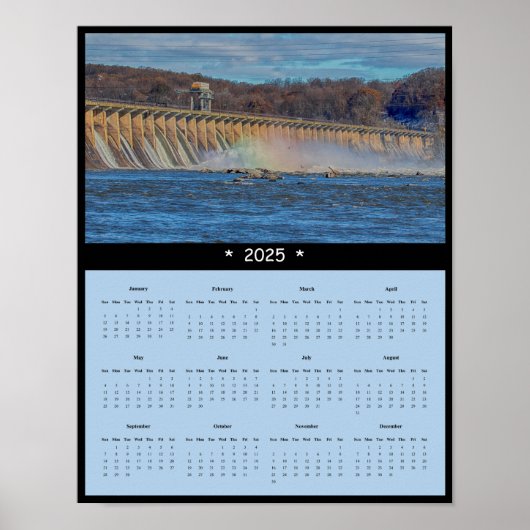 2025 Conowingo Dam Wall Calendarポスター ポスター (正面)