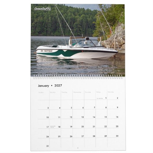 2025 CorrectCraftFan年間カレンダー カレンダー (1月 2027)