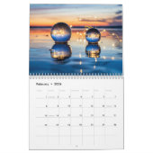 2025 Crystal Ball Caliビーチサンセット： 2-page medium カレンダー (2月 2026)