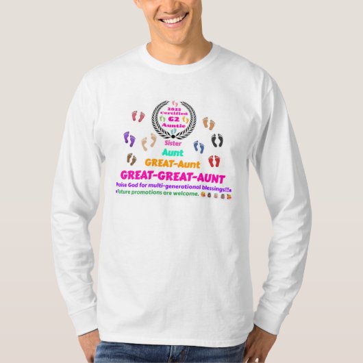 2025 "G2": Commemorative Great-Great-Aunt tee. Tシャツ (正面)