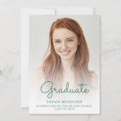 2025 Glam Greenグリッタードリップフォト卒業 招待状 (裏面)