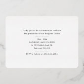 2025 GRAD写真書道モダンオーバーレイ金ゴールド 箔招待状 (裏面)