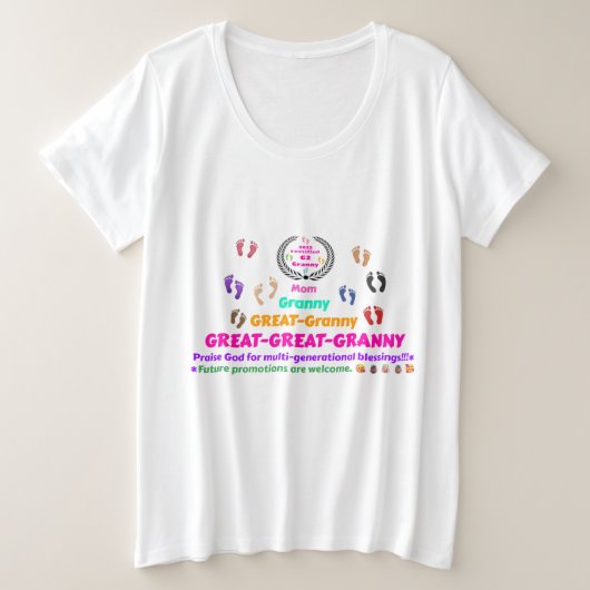 2025 Great-Great-Granny Commemorative プラスサイズTシャツ (デザイン正面)