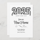 2025 Happy New Year New Home発表/ 招待状 (正面/裏面)