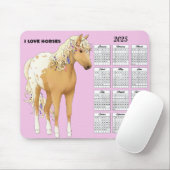 2025 I Love Horses Calendar マウスパッド (マウス)