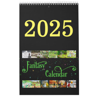 2025 Illustrated Celtic Fantasy Calendar カレンダー