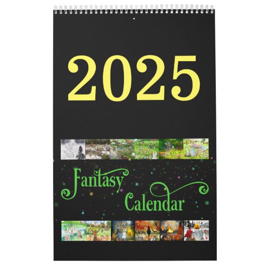 2025 Illustrated Celtic Fantasy Calendar カレンダー (カバー)