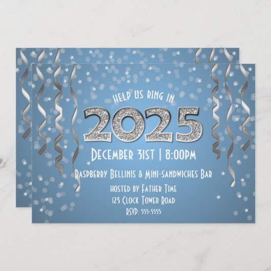 2025 in Diamonds New Year's Eve 招待状 (正面/裏面)