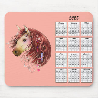 2025 Indian Love Horse Calendar マウスパッド