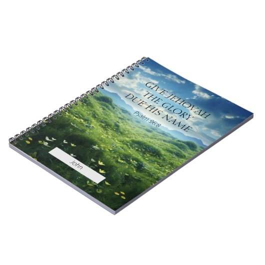 2025 JWカスタマイズ年文字詩篇96:8山 ノートブック (左側)