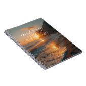 2025 JW年文字詩篇96:8夕日のある海 ノートブック (右側)