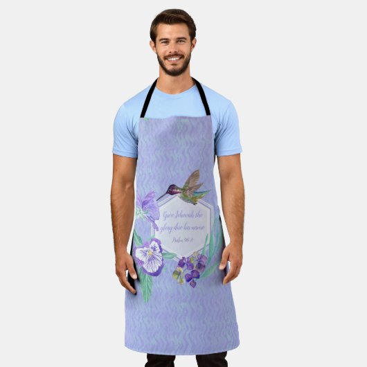 2025 JW year text customizable エプロン (着用した状態)