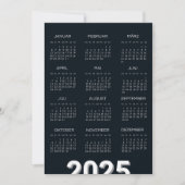 2025 Kalender Deutsch白黒 招待状 (正面)