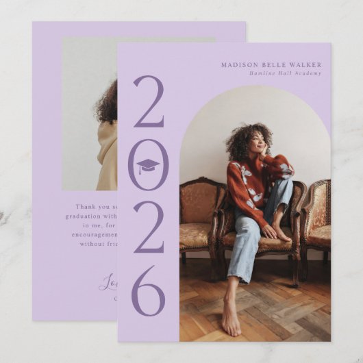 2025 Lavender Arch卒業発表 サンキューカード (正面/裏面)