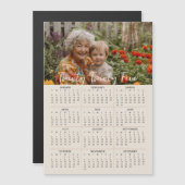 2025 Magnetic Photo Calendar年版5x7カード マグネット招待状 (正面/裏面)