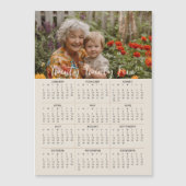2025 Magnetic Photo Calendar年版5x7カード マグネット招待状 (正面)