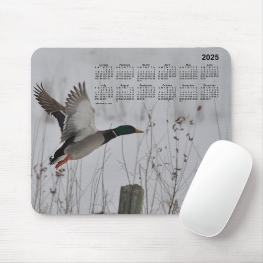 2025 Mallard in Flight Calendar by Janz Mouse pad マウスパッド (マウス)