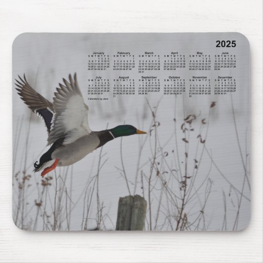 2025 Mallard in Flight Calendar by Janz Mouse pad マウスパッド (正面)