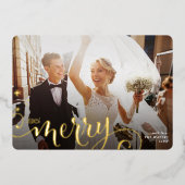 2025 MERRY PHOTO 新婚 ファン カリグラフィー 箔シーズンカード (正面)