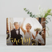 2025 MERRY PHOTO 新婚 ファン カリグラフィー 箔シーズンカード (立ち正面)