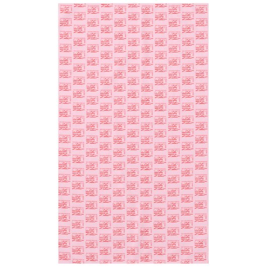 2025 Modern Merry and Bright Red Pink Christmas テーブルクロス (正面)