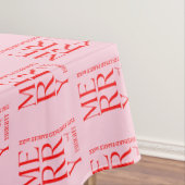 2025 Modern Merry and Bright Red Pink Christmas テーブルクロス (インサイチュ)