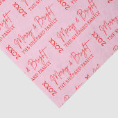 2025 Modern Merry and Bright Red Pink Christmas 薄葉紙 (詳細)