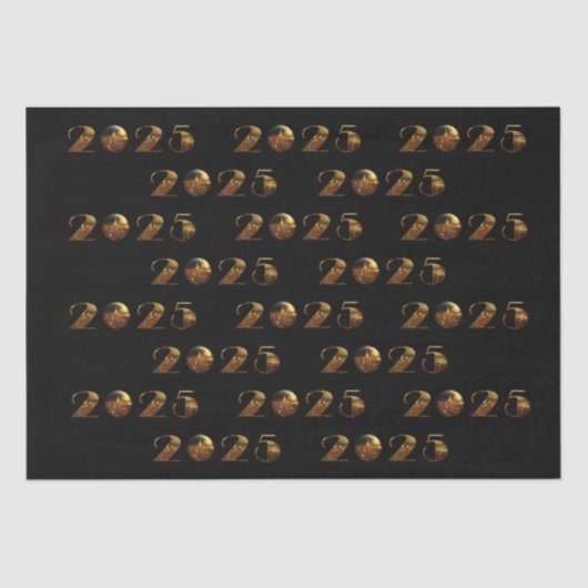 2025 New Year-Ball-NYC Gold- 薄葉紙 (正面)