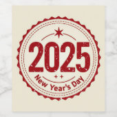 2025 New Year's Day Wine Label ワインラベル (シングルラベル)