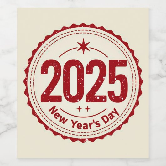 2025 New Year's Day Wine Label ワインラベル (シングルラベル)