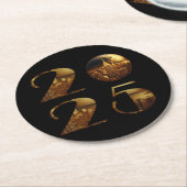 2025 New Years Party-Ball-NYC Gold- ラウンドペーパーコースター (アングル)