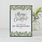 2025 Personalized Merry Christmas Card with Photo シーズンカード (スタンド正面)
