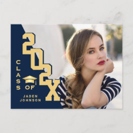 2025 PHOTO モダン Grad Graduation Party招待状 ポストカード